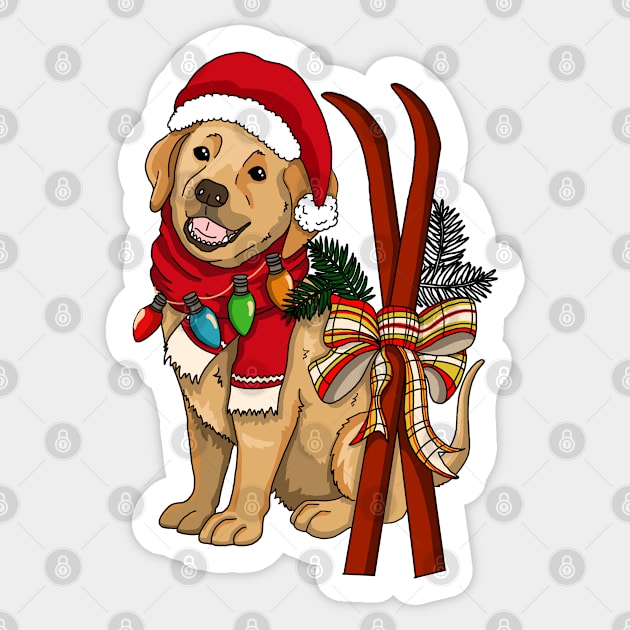 Christmas labrador puppy Sticker by The Christmas Lady